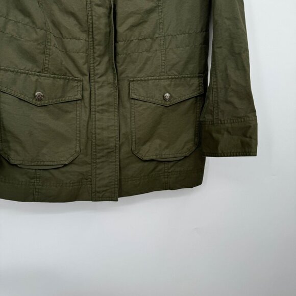 Eddie Bauer Jacket Womens Small olive Green  Full Zip Button Long Sleeve Fleece - Picture 3 of 14